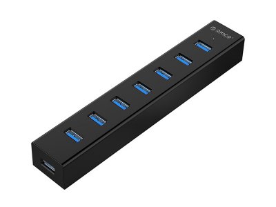    USB Orico H7013-U3-AD 7-Ports Black