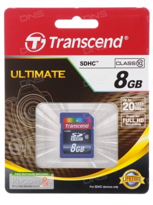     Transcend Secure Digital 8Gb HC Class10 + P2  /TS8GSDHC10-P2