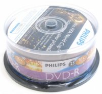    DVD-R 4.7Gb Philips 16x 25  Cake Box Printable