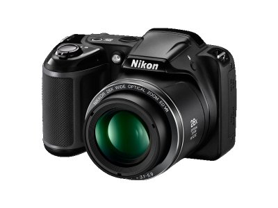    Nikon Coolpix L340 Black(20Mp, 28x zoom, 3", 720P, SDHC)