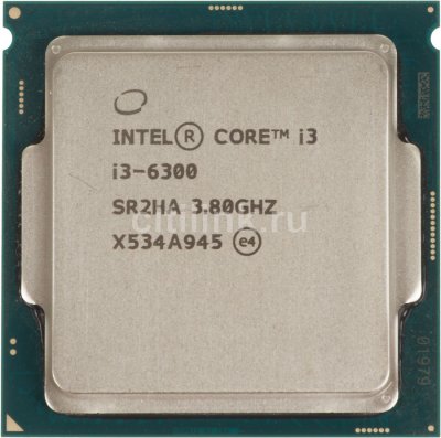    CPU Core i3 6300 (3.8GHz) 4MB LGA1151 OEM (Integrated Graphics HD 530 350MHz)