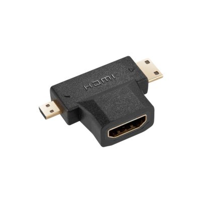    HDMI (F) -) mini+micro HDMI (M) Orient C137, T-, .
