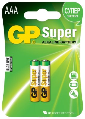      GP Batteries "Super Alkaline",   A , 2 