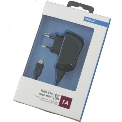      Deppa mini USB   . 1A, , (23121)