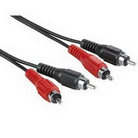   Audio Cable 2 RCA Male Plugs - 2 RCA Male Plugs, 1.5 m