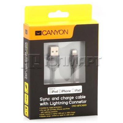    Apple Lightning/USB 1.0  Canyon CNS-MFICAB01B    (MFI)