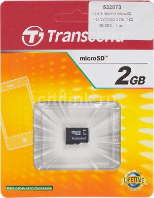     Transcend (TS2GUSDC) microSD Memory Card 2Gb