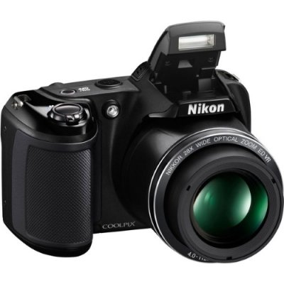    Nikon Coolpix L340 Black(20Mp, 28x zoom, 3", 720P, SDHC)