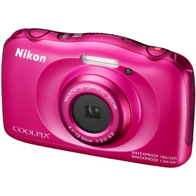    Nikon CoolPix S33  13.2Mpix Zoom3x 2.7" 1080p 25Mb SDXC CMOS IS el 5minF HDMI/KPr/