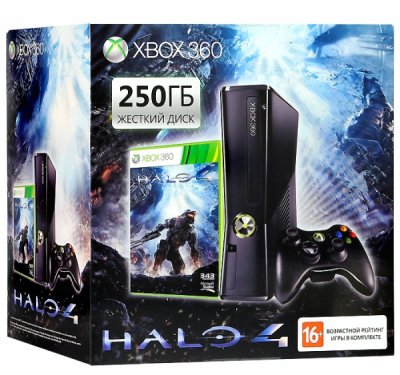     Microsoft XBox 360 E 250Gb +  Halo 4 + The Maw + Aqua (M9V-00012 + HND-00063)
