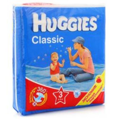    Huggies Classic Mega Pack 3 (4-9 ), 78 .