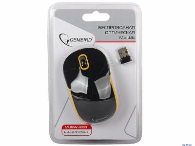   Gembird MUSW-200BKY  Wireless USB, soft touch, /, 2 .+-, 2.4 