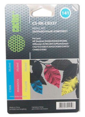   Cactus CS-RK-CB337, Color    HP DeskJet D4263/D4363/D5360/OfficeJet J5783 (3  30