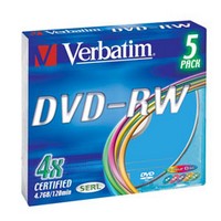     DVD-R Verbatim 4.7  4x, 5 ., Slim color 43563
