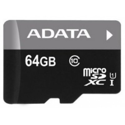     64Gb - A-Data Premier - Micro Secure Digital XC Class 10 UHS-I U1 AUSDX64GUICL10-R