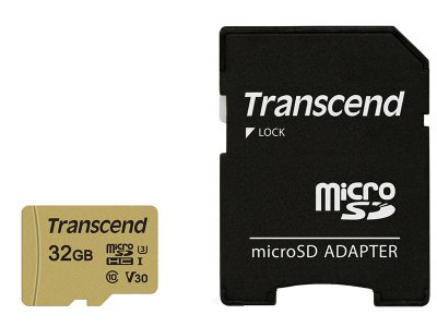    32Gb - Transcend - Micro Secure Digital HC UHS-I U3 Class 10 TS32GUSD500S    S