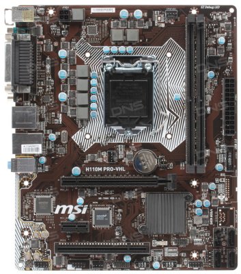   .  MSI H110M PRO-VHL (S1151, H110, 2*DDR4, PCI-E16x, VGA, HDMI, SATA III, GB Lan, USB3.0, CO