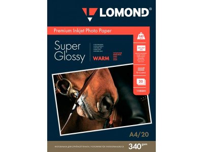    Lomond 1100301 Bright Super Glossy A4 340g/m2  20 