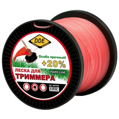     DDE Hard Line 2.4mm x 180m Grey-Red 241-949