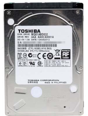  Toshiba MQ01ABD032   SATA 320Gb 2.5" MQ01ABD SATA 3Gb/s 5400rpm 8mb