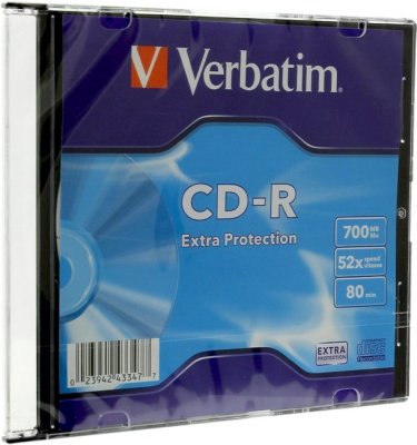    CD-R Verbatim 700Mb 52x Slim Case (200 ) (43347)