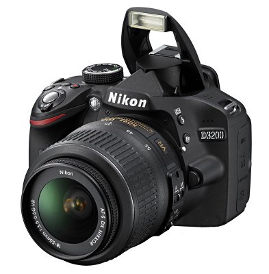   Nikon D3200 kit AF-S 18-55 mm DX VR   CMOS 24.2MPix, 6016 x 4000, LCD 3", SD/SDHC