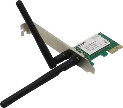     D-Link (DWA-548 /B1B) Wireless N 300 PCI-E x1 Desktop Adapter (802.11g/n, 300Mbps, 2