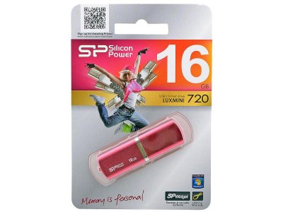     16GB USB Drive (USB 2.0) Silicon Power LuxMini 720 Pink (SP016GBUF2720V1H)