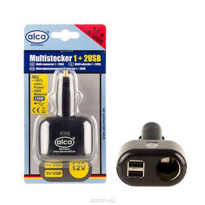     "Alca", 12V + 2 USB 5V