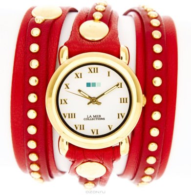      La Mer Collections "Bali Red/Gold". LMSW3005x