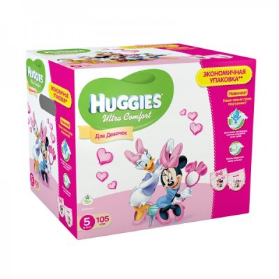    Huggies Ultra C  mfort   5 (12-22 ) Disney Box 105 .