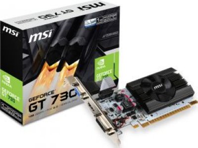    1024Mb MSI GeForce GT730 PCI-E GDDR5 64bit DVI HDMI HDCP N730K-1GD5LP/OCV1 Retail