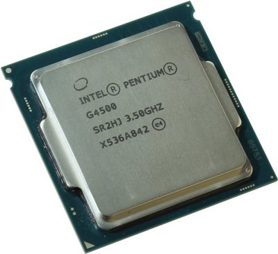    CPU Intel Pentium G4500 3.5 GHz/2core/SVGA HD Graphics 530/0.5+3Mb/51W/8 GT/s LGA1151