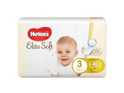    Huggies  Elite Soft 3 (5-9 ) 40 .