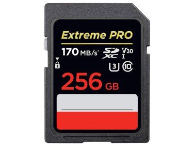     256Gb - SanDisk Extreme Pro - Secure Digital XC Class 10 UHS-I U3 V30 SDSDXXY-256G-GN4I