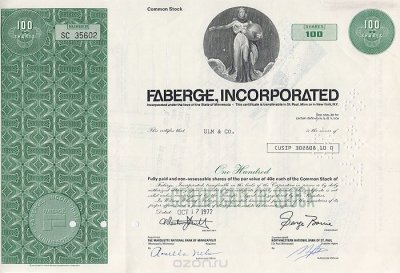     "Faberge Incorporated.   100 ". , 1972 