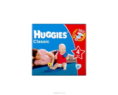    Huggies Classic 4 (7-18 ) Econom 27 .