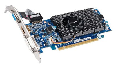   GigaByte GV-N210SL-1GI  PCI-E GeForce 210 1G GDDR3 64bit 40  520/1200Mhz DVI(HDCP)/HDMI/