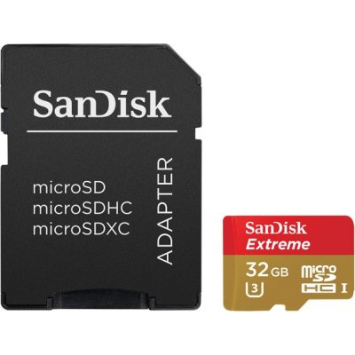     Sandisk Extreme microSDHC 32Gb UHS-I U3 V30 + ADP SDSQXVF-032G-GN6MA