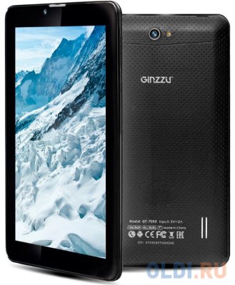      Ginzzu GT-7050 Black 7" 3G 1024*600/1Gb / 8Gb/SC7731 Quad/2SIM/3G/Wi-Fi/BT/And
