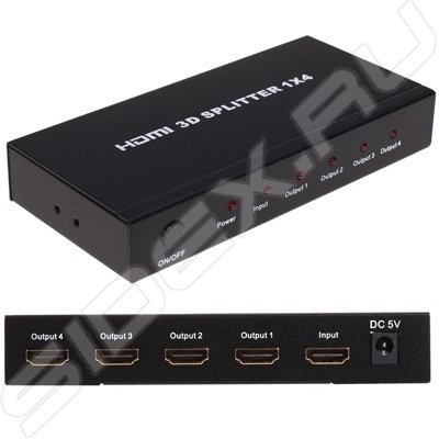    HDMI HDMI 4K Splitter Orient HSP0104H , 1-)4, HDMI 1.4b/3D, UHDTV 4K(3840x2160)/HDTV108