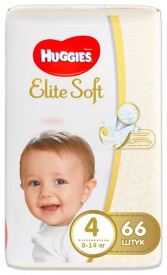    Huggies  Elite Soft 4 (8-14 ) 66 .