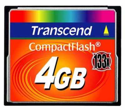   - Transcend 4 GB CompactFlash, 133x, R: 21.5 MB/c, ret, 1 .