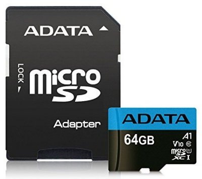     Micro SecureDigital 64Gb A-DATA AUSDX64GUICL10A1-RA1