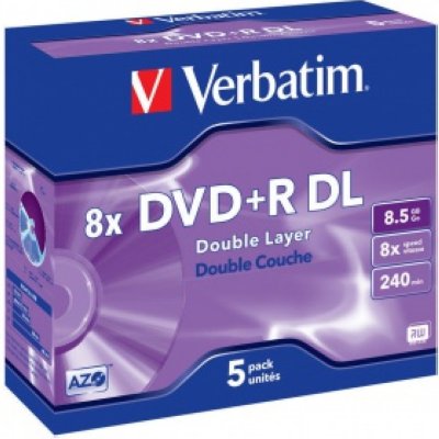     Verbatim DVD+R Double Layer 8x 8,5Gb Jewel Case 5P