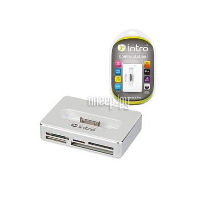    USB Intro HR514 IDock/Card Reader/2 port USB + power adapter White