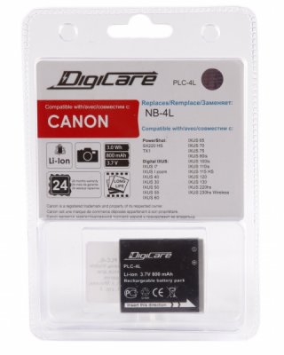    DigiCare PLC-4L / NB-4L / PowerShot SX220, TX1, IXUS 220HS, 230HS, 120, 130, 115HS, 110i