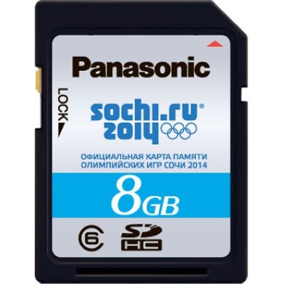     SD 8Gb Panasonic SDHC Olympic, Silver, 20MB/s, Class 6