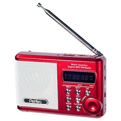   Perfeo - Sound Ranger, FM MP3 USB microSD In/Out , BL-5C 1000mAh  (PF-SV922RED)