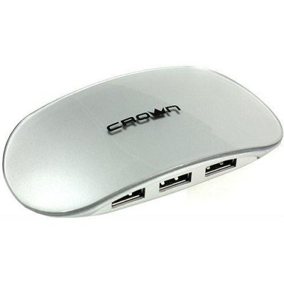   USB  CROWN MICRO CMH-B20 USB 2.0, 4-port (silver)